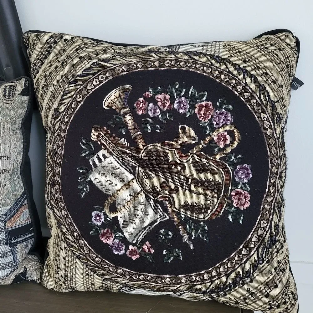 2 Tapestry Music Dark Moody Throw Pillows Academia Accent